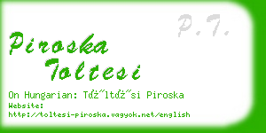 piroska toltesi business card